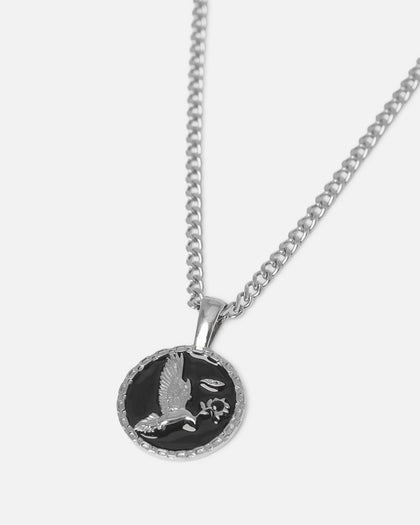 Saint Morta Doves Pendant Chain White Gold