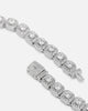 Saint Morta 6mm Iced Tennis Cross Chain White Gold