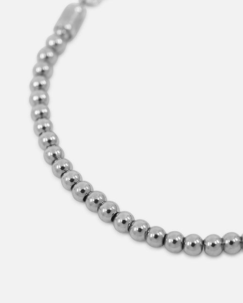 Saint Morta Mini Chrome Balls Bracelet White Gold