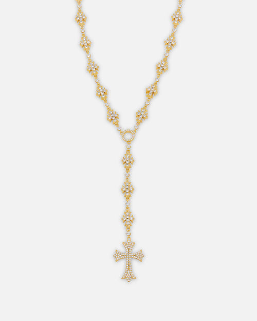 Saint Morta Rosary Cross Chain Gold