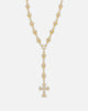 Saint Morta Rosary Cross Chain Gold