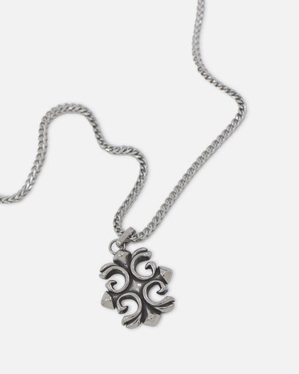 Guess Mainline 26" 4G Rebel Charm Necklace Silver