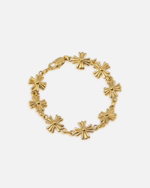 Saint Morta Chrome Cross Bracelet Gold