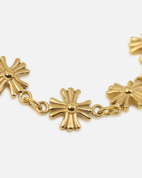 Saint Morta Chrome Cross Bracelet Gold