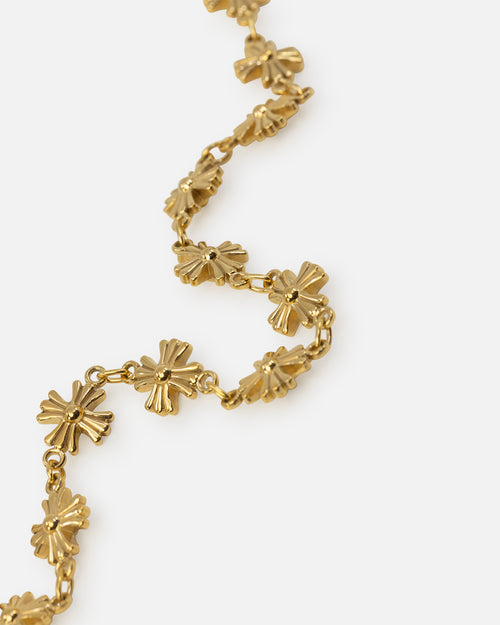 Saint Morta Chrome Cross Chain Necklace Gold