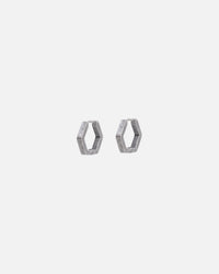 Saint Morta Hex Earrings Antique Silver