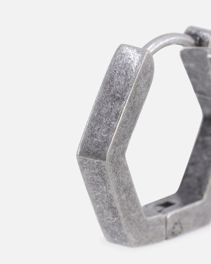 Saint Morta Hex Earrings Antique Silver