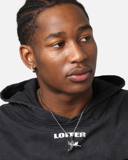 Saint Morta Hex Earrings Antique Silver