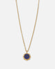 Saint Morta Lapis Octagon Pendant Chain Gold