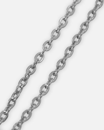 Saint Morta Lapis Octagon Pendant Chain White Gold