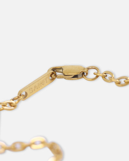 Saint Morta Onyx Octagon Pendant Chain Gold