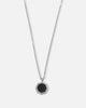 Saint Morta Onyx Octagon Pendant Chain White Gold
