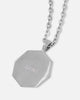Saint Morta Onyx Octagon Pendant Chain White Gold