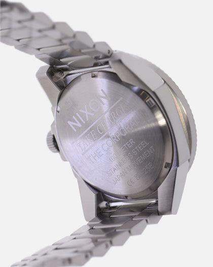 Nixon Corporal Stainless Steel Watch Silver/Coral