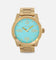 Nixon Corporal Stainless Steel Watch Gold/Turquoise