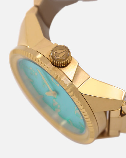 Nixon Corporal Stainless Steel Watch Gold/Turquoise
