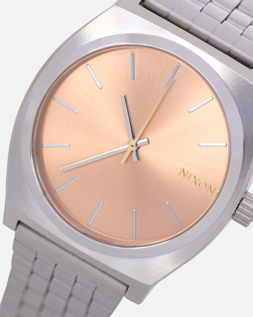 Nixon Time Teller Silver/Coral