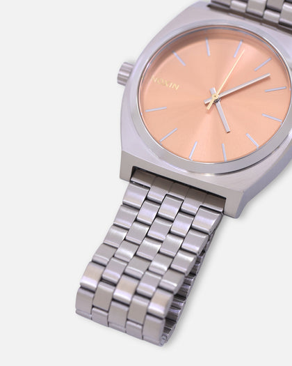 Nixon Time Teller Silver/Coral