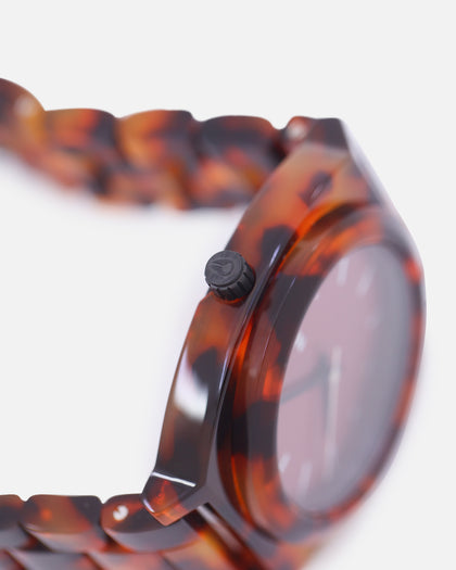 Nixon Time Teller Acetate Watch Tortoise/Oxblood