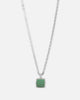 Saint Morta Malachite Pendant Chain White Gold