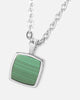 Saint Morta Malachite Pendant Chain White Gold