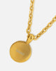 Saint Morta Onyx Round Pendant Chain Gold
