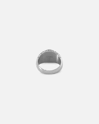 Saint Morta Onyx Round Ring White Gold