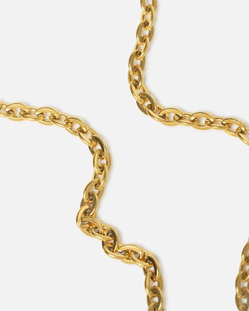 Saint Morta Pearl Square Pendant Chain Gold