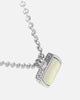 Saint Morta Pearl Square Pendant Chain White Gold