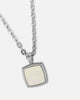 Saint Morta Pearl Square Pendant Chain White Gold