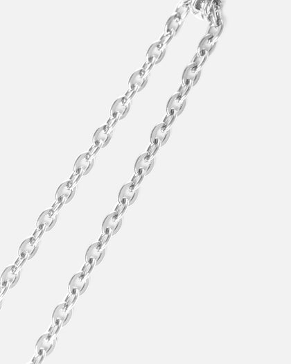 Saint Morta Pearl Square Pendant Chain White Gold