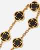 Saint Morta Onyx Clover Bracelet Gold