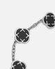 Saint Morta Onyx Clover Bracelet White Gold