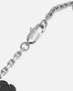Saint Morta Onyx Clover Bracelet White Gold
