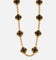 Saint Morta Onyx Clover Necklace Gold