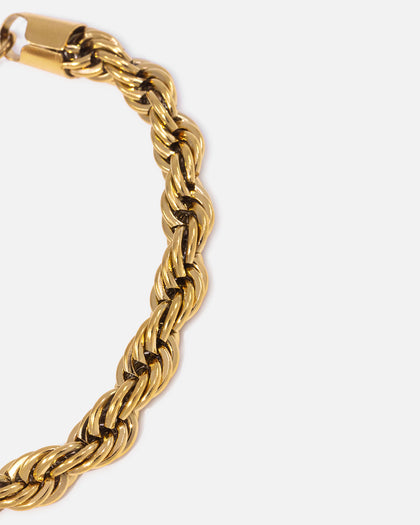 Saint Morta 8mm Rope Chain Bracelet Gold