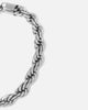 Saint Morta 8mm Rope Chain Bracelet White Gold