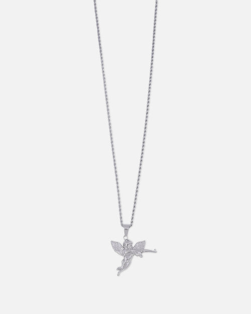 Saint Morta Cupid Pendant Chain White Gold
