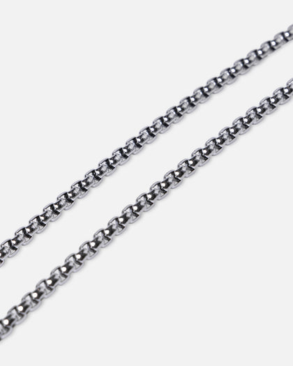 Saint Morta 5mm Round Box Chain White Gold