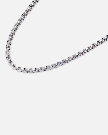 Saint Morta 5mm Round Box Chain White Gold