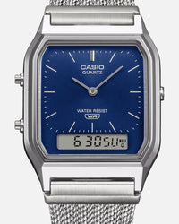 Casio AQ230EM-2A Watch Silver/Blue
