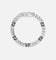 Guess Mainline 4G Curb Chain Pave Bracelet Silver