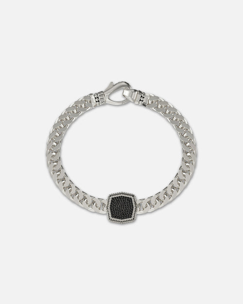 Guess Mainline Back To Black Octagon Bracelet Silver