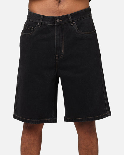 S Double Denim Standard Shorts Black Wash