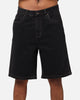 S Double Denim Standard Shorts Black Wash