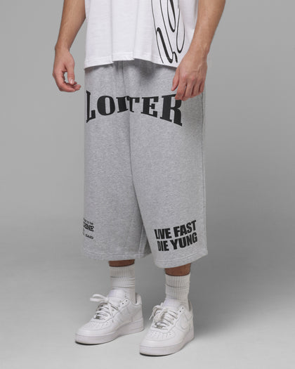 Loiter Impact Fleece Shorts Grey Marle
