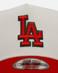 New Era Los Angeles Dodgers 'Strawberry' 9FORTY A-Frame Snapback Chrome/Red