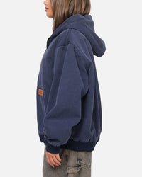 Carre Sherpa Lined Zip Hoodie Navy