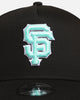 New Era San Francisco Giants 'Black Aqua' 9FORTY A-Frame Snapback Black/Aqua