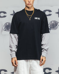 Carre Rear Vision Long Sleeve T-Shirt Black/White